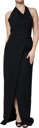 Emporio Armani Sleeveless Halter Sheath Long Gown Womens Dress (Pre-Owned)