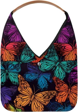 Generic Butterfly Reusable Lightweight Grocery Bags - Foldable Into Compact Pouch, Washable & Sturdy, Multipurpose for Shopping and Travel