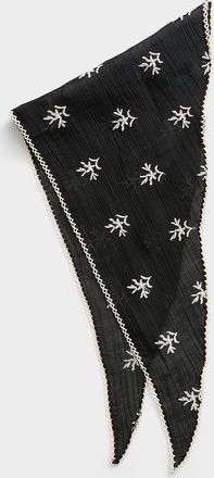 Simons Womens Embroidered triangular scarf