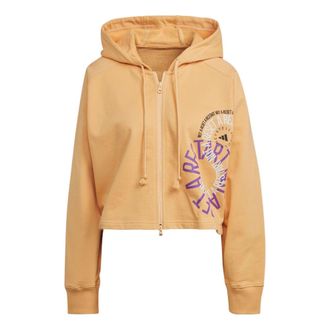 adidas (WMNS) adidas by Stella McCartney Cropped Hoodie Asia Sizing Orange IB5890