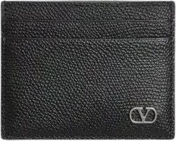 Valentino Garavani VLogo Signature Kaarthouder - Heren - Portefeuilles - Zwart - ONE Size - Leer - Accessoires