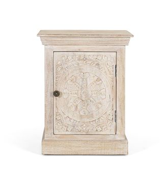 Giner&Colomer Mesita hecha en madera de mango con acabado arena