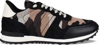 Valentino Garavani Rockrunner Camouflage Sneaker - Heren - Sneakers - Zwart - 40 EU - Leer - Schoenen