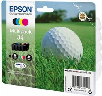 Epson Golf Ball Multipack 4-colours 34 Durabrite Ultra Ink
