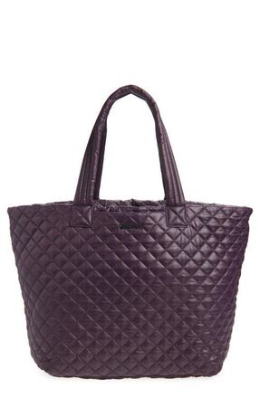 MZ Wallace Large Metro Deluxe Quilted Tote in Raisin at Nordstrom