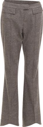 John Galliano Vintage grey taupe wool cashmere blend flare suit pants FR40 L