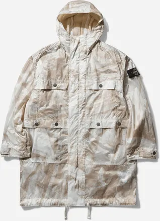 Stone Island Men s UV-Reactive Scan Camo Nylon Ripstop Parka Desert