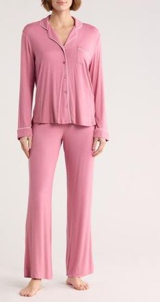 Nordstrom Rack Tranquility Long Sleeve Shirt & Pants Pajamas in Pink Heather at Nordstrom Rack, Size X-Large