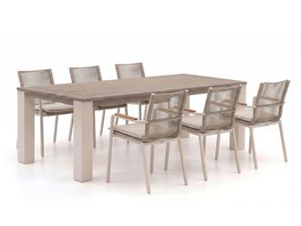 Bellagio la vita attrattiva Bellagio Marudo/ROUGH-X 240cm dining tuinset 7-delig stapelbaar