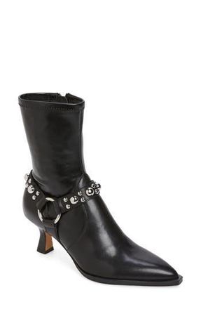 Dolce Vita Azalea Stud Bootie in Black Leather at Nordstrom Rack, Size 7.5
