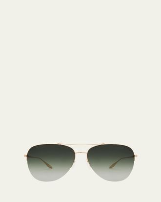 Barton Perreira Chevalier Titanium Aviator Sunglasses