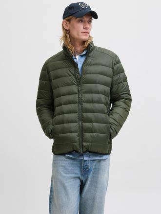 Jack & Jones Steppjacke JACK & JONES JJEBRADLEY LIGHT PUFFER COLLAR NOOS, Herren, Gr. L, gr&uuml;n (rosin), Web, Obermaterial: 100% Nylon, unifarben, regular fit, Jacke