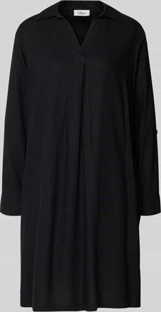 s.Oliver Red Label Figurumspielendes Freizeitkleid aus Leinen-Viskose-Mix in Black, Gr&ouml;&szlig;e 34