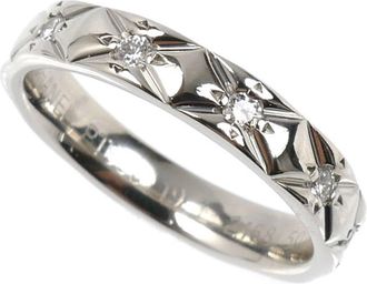 Chanel Platinum 950 Band Ring (Pre-Owned)