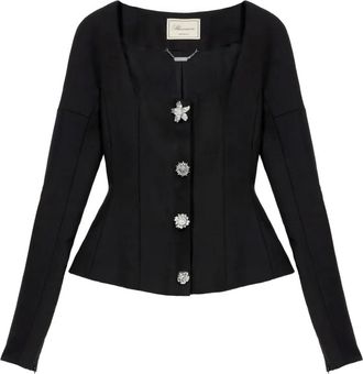 Blumarine Giacca con peplum - Nero