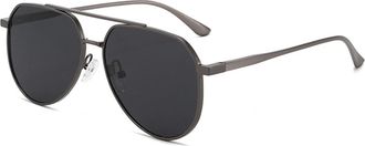 Generic Metal Mens Driving Sunglasses Outdoor Driver Womens Sports Sun Glasses(Black)