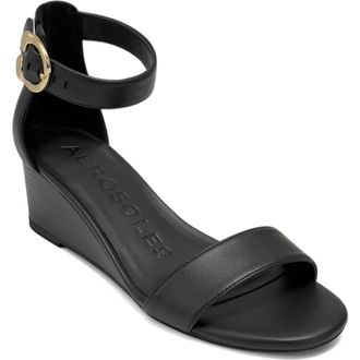 Aerosoles Willis Wedge Heel Sandal in Black Multi Combo at Nordstrom Rack, Size 7.5