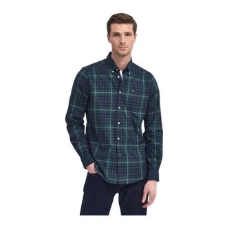 Barbour Op maat gemaakt herenshirt - Heren - Casual Overhemden - Groen - M - Overhemden