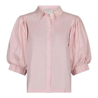 Neo Noir Overhemden, Dames, Roze, M, Katoen, Etta Poplin Shirt