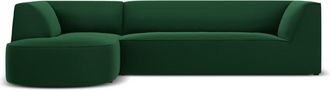 CXL by Christian Lacroix Sofá esquinero izquierdo 4 plazas de terciopelo verde