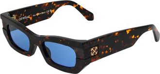 Off-white Unisex-zonnebril voor volwassenen met Belleville Cross-logo (Havana)