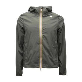K-Way K-Way, Rain Jackets, male, Green, Size: S Jack Stretch Nylon Jersey