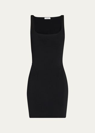 Alaia Square-Neck Sleeveless Mini Bodycon Dress