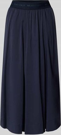 Milano Milano Italy Midirock mit elastischem Bund Modell SNOS in Marine, Gr&ouml;&szlig;e 34