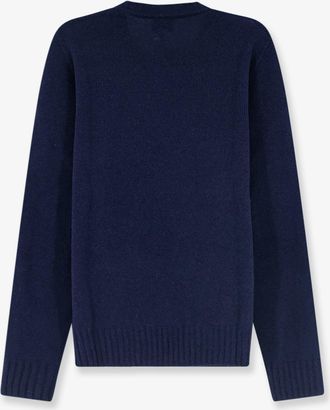 Alysi Womens Sweater Merino-Cashmere Blue Merino Wool