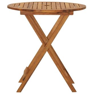 Berkfield Home Sturdy 3 Piece Folding Garden Dining Set Solid Acacia Wood in Brown