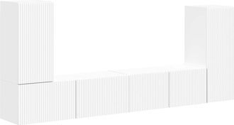 vidaXL Conjunto De Mueble De Tv 4 Uds. Madera De Ingenier&iacute;a Vidaxl