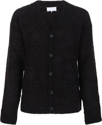 Maison Margiela Textured Knit Cardigan - Heren - Vesten - Bruin - L - Truien & Vesten
