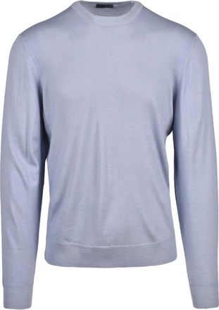 Drumohr Maglioncino Girocollo - Heren - Ronde hals truien - Blauw - 3XL - Wol - Truien & Vesten