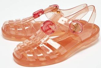 Gucci Orange Plastic Sandals Size 36