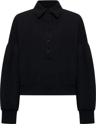 Silvian Heach Trui met kraag - Dames - Ronde hals truien - Zwart - XS - Nylon - Truien & Vesten