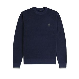 Fred Perry Hombre, Jerseys, Azul, Talla: L