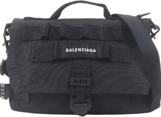 Balenciaga Pre-owned Cross Body Bags, male, Black, Size: ONE SIZE Pre-owned Army Polyamide Shoulder Bag