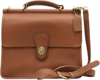 Coach Pre-owned Leather Handbag - Dames - Vintage Handtas - Bruin - ONE Size - Leer - Vintage