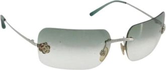 Chanel Pre-owned Vintage Zonnebrillen - Dames - Vintage Accessoires - Groen - ONE Size - Vintage