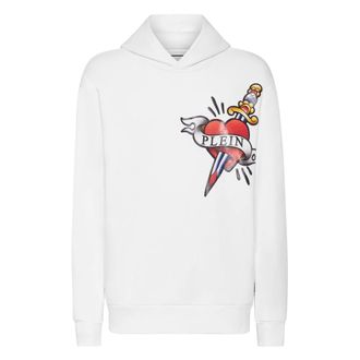 Philipp Plein Sudadera con capucha Love - Sweatshirts & Hoodies - Hombre - Blanco - L