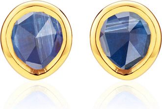 Monica Vinader Gold Siren Mini Stud Earrings Kyanite