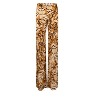 Alberta Ferretti Trousers with pattern - female - Alberta Ferretti - Wide Trousers - Orange - M - Trousers