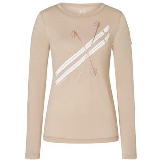 super.natural Kryssede Ski L/S Longsleeve f&uuml;r Damen | beige