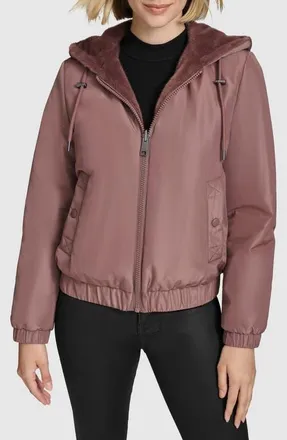 Andrew Marc Dalby Reversible Hooded Jacket in Dusk at Nordstrom, Size X-Large
