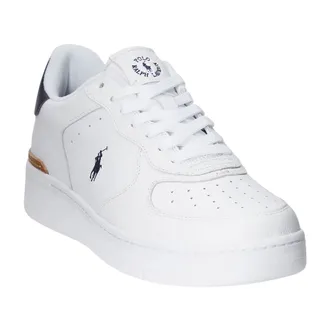Polo Ralph Lauren Sneakers, male, White, Size: 8 US White Masters Court Low Top Lace Sneakers