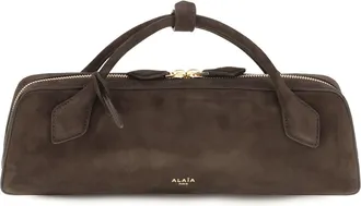 Alaia Womens Clutch Le Teckel Smoked Brown Calf Leather Shoulder Bags