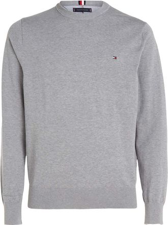 Tommy Hilfiger Heren 1985 Katoen Crew Neck Sweater Top (Grijs)