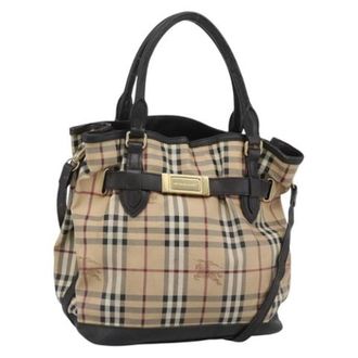 Burberry Pre-owned Capel Tote Bag - Dames - Vintage Handtas - Beige - ONE Size - Leer - Vintage