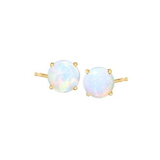 Ross-Simons Opal Stud Earrings in 14kt Yellow Gold