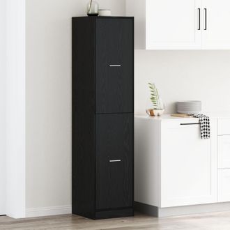 Berkfield Home Apothecary cabinet Black Oak 40x41x174.5 cm Engineered Wood